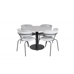 Razzia Rundt Spisebordssæt - Sort og Grå