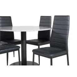 Razzia Rundt Spisebordssæt - Sort og Grå