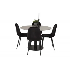 Razzia Rundt Spisebordssæt - Sort og Grå