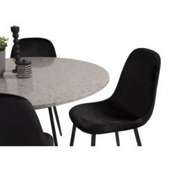 Razzia Rundt Spisebordssæt - Sort og Grå