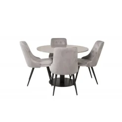 Razzia Rundt Spisebordssæt - Sort og Grå