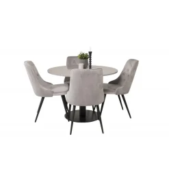 Razzia Rundt Spisebordssæt - Sort og Grå