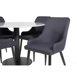 Razzia Rundt Spisestuesæt - Sort og Grå