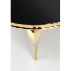 REGINALD_2 bord, - top - Sort glas, ben - guld