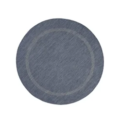 Relax Rund Udendørs tæppe Ensfarvet - Blå