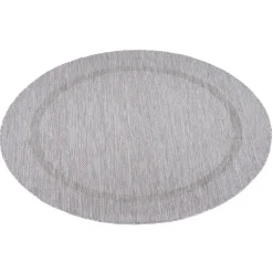 Relax Rund Udendørs tæppe Ensfarvet - Sølv