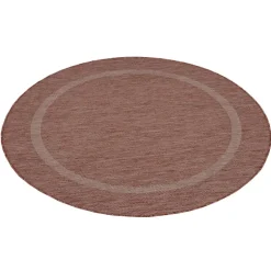 Relax Rund Udendørs tæppe Ensfarvet - Rød