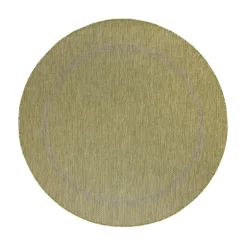 Relax Rund Udendørs tæppe Ensfarvet - Grøn