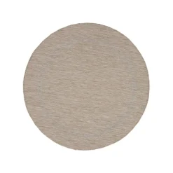 Relax Rund Udendørs tæppe Ensfarvet - Beige