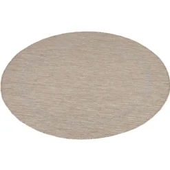 Relax Rund Udendørs tæppe Ensfarvet - Beige