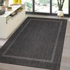 Relax Udendørs tæppe Ensfarvet - Sort