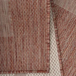 Relax Udendørs Tæppeløber Ensfarvet - Rød