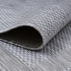 Relax Udendørs Tæppeløber Ensfarvet - Sølv