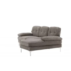 Remis 3 personers chaiselongsofa - Krom og Mørkegrå