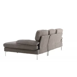 Remis 3 personers chaiselongsofa - Krom og Mørkegrå