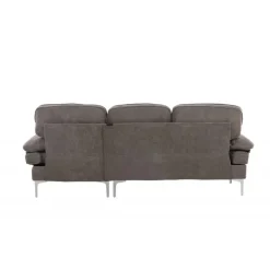 Remis 3 personers chaiselongsofa - Krom og Mørkegrå