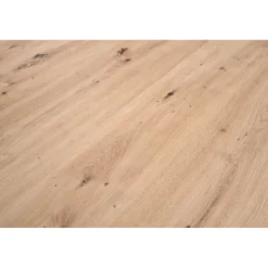 RINGO Rundt spisebord med udtræk 102cm udvides til 142cm - kunstig eg / Sort