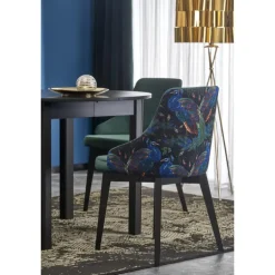 RINGO Rundt spisebord med udtræk 102cm udvides til 142cm - Sort