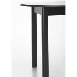 RINGO Rundt spisebord med udtræk 102cm udvides til 142cm - Sort