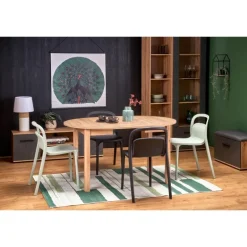 RINGO Rundt spisebord med udtræk 102cm udvides til 142cm - Håndværk eg