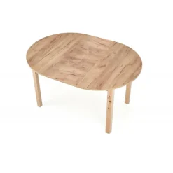 RINGO Rundt spisebord med udtræk 102cm udvides til 142cm - Håndværk eg