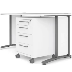 Rio skrivebord 150cm med skuffesektion Hvid