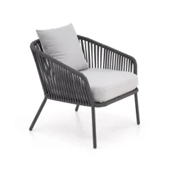 ROCCA havesæt (sofa + 2 stole + kaffebord), MørkeGrå / lyseGrå