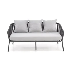 ROCCA havesæt (sofa + 2 stole + kaffebord), MørkeGrå / lyseGrå