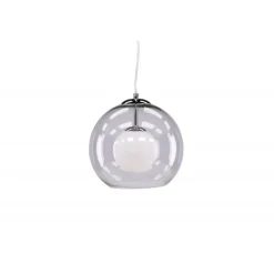 Roche Loftlampe - Krom og Transparent og Hvid