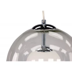 Roche Loftlampe - Krom og Transparent og Hvid