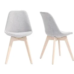 Rosa skalstol i lysegrå