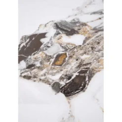 ROSA sofabord, Hvid marmor / Grå marmor / guld