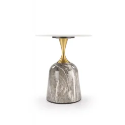 ROSA sofabord, Hvid marmor / Grå marmor / guld