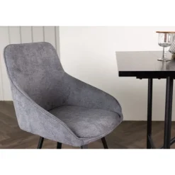 Rosie Spisebordsstol - Sort og Grå