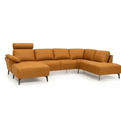 Roskilde Hjørnesofa med chaiselong Cognac - Venstrevendt