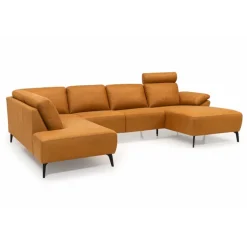 Roskilde Hjørnesofa med chaiselong Cognac - Højrevendt