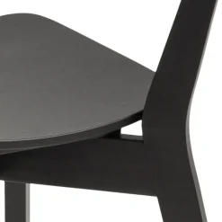 Roxby Spisebordsstol – Mat Sort Acryl Lak