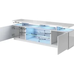 RTV Stand EVA Hvid Højglans/Hvid Højglans