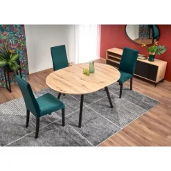 RUBEN Rundt spisebord med udræk 102cm udvides til 142cm - Håndværksegetræ