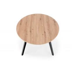 RUBEN Rundt spisebord med udræk 102cm udvides til 142cm - Håndværksegetræ