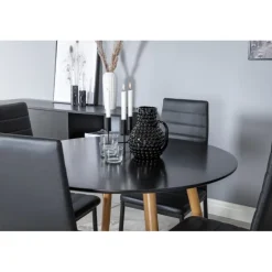 Rundt Ø100cm Spisebordssæt Plaza med stole Slim