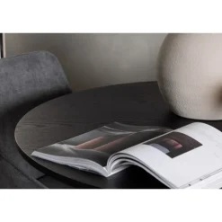 Rundt Spisebordssæt Bootcut med stole Rosie - Sort og Grå