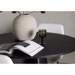 Rundt Spisebordssæt Bootcut med stole Night - Sort og Hvid