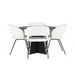 Rundt Spisebordssæt Bootcut med Day stole - Sort og Off White