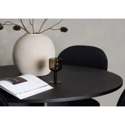 Rundt Spisebordssæt Bootcut med stole Stella - Sort