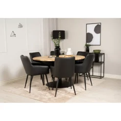 Rundt Spisebordssæt Cirebon med Komfort Stole