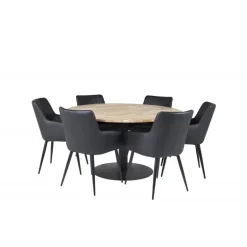 Rundt Spisebordssæt Cirebon med Komfort Stole