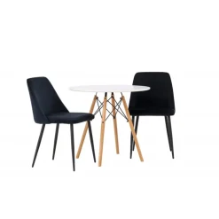 Rundt Spisebordssæt Danburi med stole Night