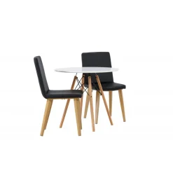 Rundt Spisebordssæt Danburi med Today stole - Sort og Hvid
