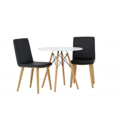 Rundt Spisebordssæt Danburi med Today stole - Sort og Hvid